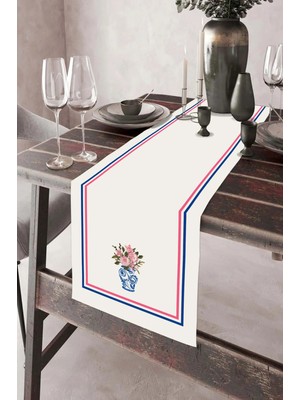 Aymira Home 40X140CM Dokuma Leke Tutmaz Baskılı Tay Tüyü Kumaş Masa Örtüsü Dekoratif Runner Yıkanabilir
