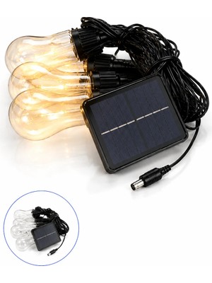 Etorva Store Solar Dekoratif LED Ampul Işık Bahçe Çit Balkon ve Veranda Süsleme Aydınlatması