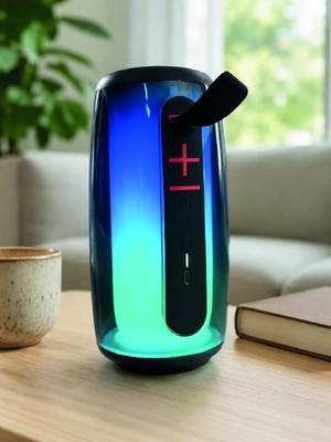 Laraheiser Rgb Aydınlatmalı Kablosuz Bluetooth Hoparlör USB Bellek Tf Kart Destekli