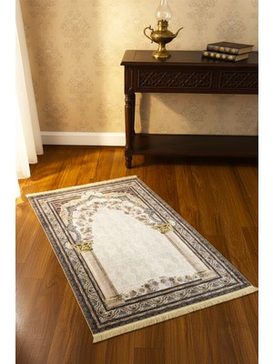 Aymira Home Premium Soft Ekstra Yumuşak Dokulu Tüylü Dijital Baskı Kaymaz Taban Seccade Kılıf Hediye 75X120
