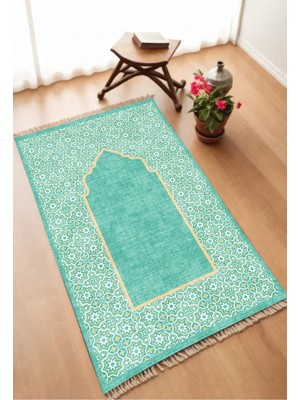 Aymira Home Dekoratif Dijital Baskılı Kaymaz Taban Seccade Namazlık 75X120