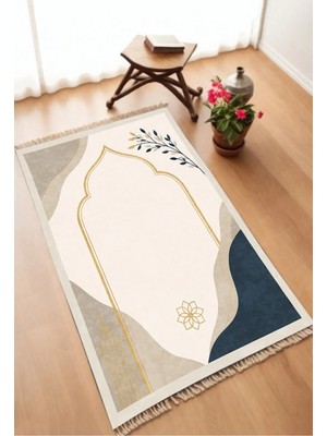 Aymira Home Dekoratif Dijital Baskılı Kaymaz Taban Seccade Namazlık 75X120