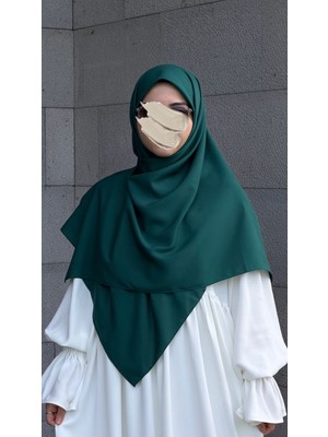 Qalortex Scarf Pamuklu Organik Modal Eşarp-Zumrut