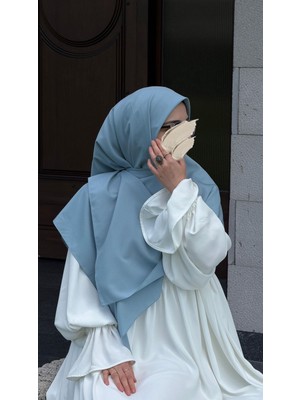 Qalortex Scarf Pamuklu Organik Modal Eşarp-Bebe Mavi