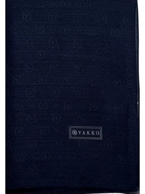 Vakko Pamuk Ipek Monogram Şal 40752-KAHVE