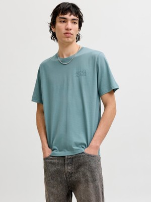 Jack & Jones Jack Jones Yazılı Erkek Bisiklet Yaka Tişört 12151955
