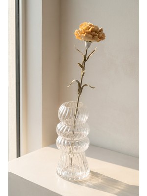 Acar Eterna Bloom Yapay Tek Dal Karanfil Bej - 56 cm