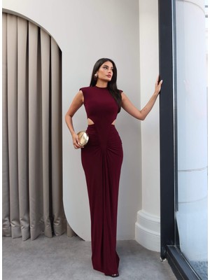 Esra Helvacı Bel Formlu Vatkalı Elbise