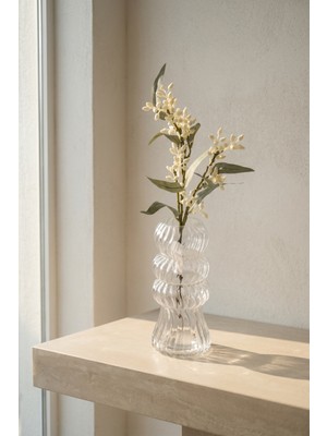 Acar Eterna Bloom Yapay Tek Dal Tomurcuklu Okaliptüs Krem - 53 cm