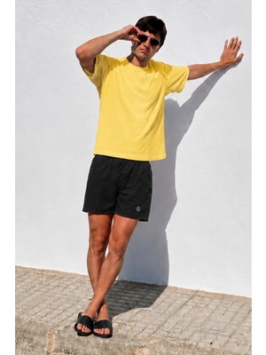 Madmext Siyah Basic Deniz Şortu 4262