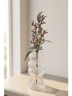 Acar Eterna Bloom Yapay Tek Dal Tomurcuklu Okaliptüs Lila - 53 cm