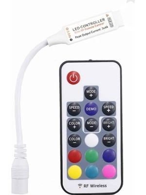 Burul RGB Led Kontrol Kumandası RF 20 Renk