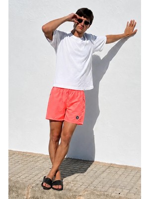 Madmext Neon Pudra Basic Deniz Şortu 4262