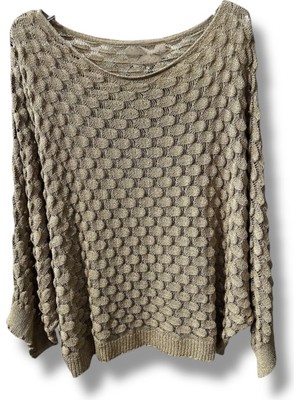 Kadın Merserize Triko Bluz Oversize Standart Beden 38-52 Uyumlu Salaş
