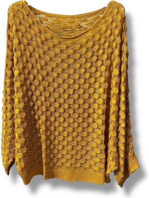 Kadın Merserize Triko Bluz Oversize Standart Beden 38-52 Uyumlu Salaş