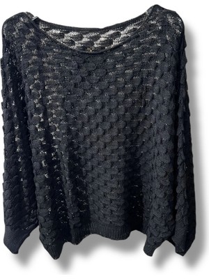Kadın Merserize Triko Bluz Oversize Standart Beden 38-52 Uyumlu Salaş