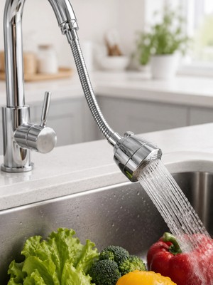 Aydogan's Ayarlanabilir Musluk Başlığı Esnek Spiral Hortumlu Lavabo Uzatma Aparatı