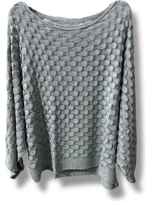 Kadın Merserize Triko Bluz Oversize Standart Beden 38-52 Uyumlu Salaş