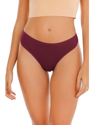 Sensu Kadın Fitilli Brazilian Tanga 7'li Paket Set Pamuklu Yumuşak Kumaş ile Konforlu Kullanım