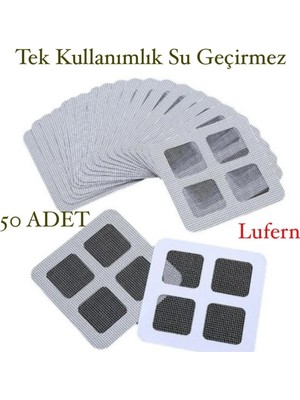 Lufern 50 Adet Banyo Gider Süzgeci Sineklik Tamir Kiti Kıl Tüy Kapatıcı Pislik Tutucu Kendinden Yapışkanlı