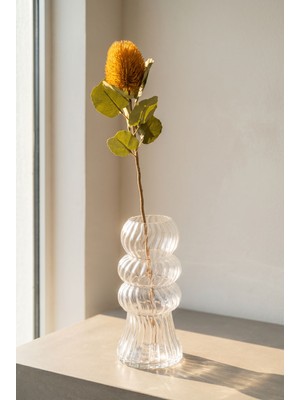 Acar Eterna Bloom Yapay Tek Dal Banksia Sarı - 59 cm