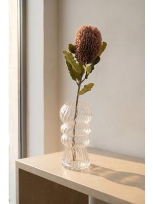 Acar Eterna Bloom Yapay Tek Dal Banksia Çiçeği Mor - 65 cm