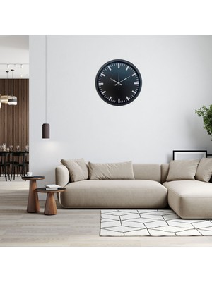 Gees Global Siyah Sade & Şık 52 cm Duvar Saati