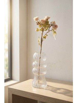 Acar Eterna Bloom Yapay Tek Dal Çardak Gül Krem - 65 cm