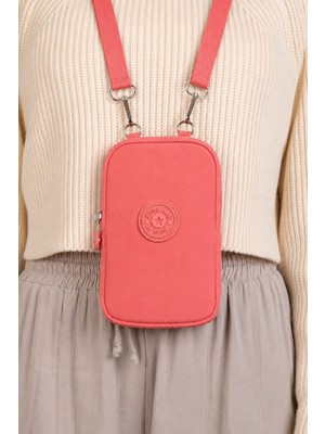 Nemo Bags Yavruağzı Cüzdan, Telefonluk, Crinkle Su Geçirmez Kumaş, Çapraz Askılı Omuz Çantası, 18X11CM