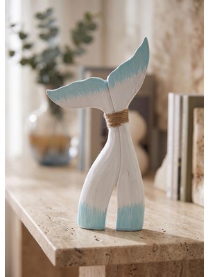 The Mia Marin Ahşap Balina Kuyruğu S Dekoratif Obje 18 cm