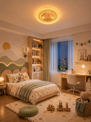 Dolunay Avize Ay Desenli 3 Renk Kumandalı Modern LED Tavan Lambası