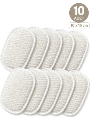 Elif Mira 10 Adet Tek Kullanımlık Banyo Lifi 10X15 cm Hijyenik El Geçirmeli Duş, Spa, Otel ve Seyahat Lifi