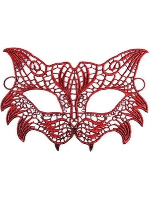 Datatek Kırmızı Dantel Masquerade Maskesi 8 No