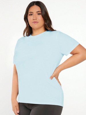 Mügerella Büyük Beden %100 Pamuk Oversize Kalıp Basic T-Shirt / Tişört