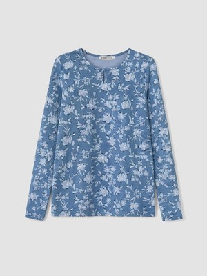 LC Waikiki Bisiklet Yaka Çiçekli Bluz  (W6)