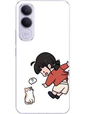 TechTree Vivo V70 Fe Uyumlu Zorla Çekiştirilen Sevgili - Çift Kombini Baskılı Silikon Kılıf