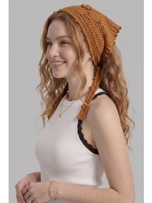 Neden Tekstil Kadın File Örgü Dantel Görünümlü Çok Amaçlı Bandana Yazlık Plaj Uyumlu Delikli Triko Saç Bandanası Ve Bel Aksesuarı