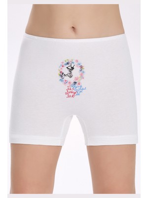 İlke Ilke 350 Kız Çocuk Renkli Boxer