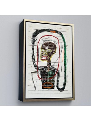Uslucan Alışveriş Ahşap Çerçeveli Jean-Michel Basquiat - Flexible TABLO-7302