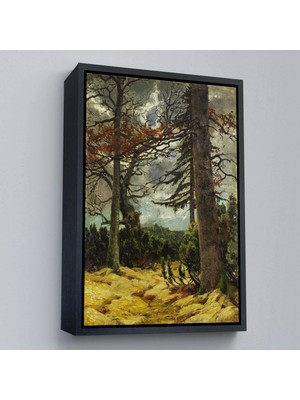 Uslucan Alışveriş Ahşap Çerçeveli Franz Marc - Ilkbaharda Meşe Ağaçları TABLO-7287
