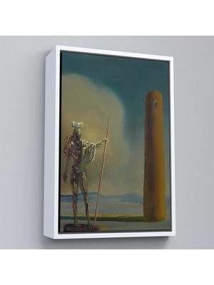 Uslucan Alışveriş Ahşap Çerçeveli Salvador Dali - Kuledeki Şövalye Tablosu - Le Cavalier A La TOUR-7399