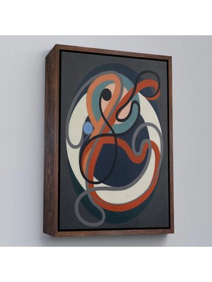 Uslucan Alışveriş Ahşap Çerçeveli Auguste Herbin - Soyut Sanat TABLOSU-8098