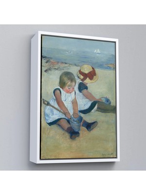 Uslucan Alışveriş Ahşap Çerçeveli Mary Cassatt - Sahilde Oynayan Çocuklar TABLO-8092