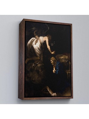 Uslucan Alışveriş Ahşap Çerçeveli Caravaggio - Duyuru Tablosu - ANNUNCIATION-7420
