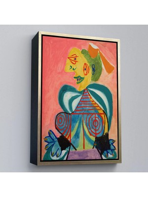 Uslucan Alışveriş Ahşap Çerçeveli Pablo Picasso - Lee Miller'ın Arlesienne Rolündeki Portre TABLOSU-7341