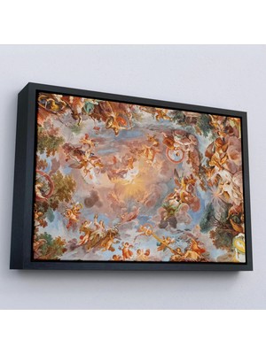 Uslucan Alışveriş Ahşap Çerçeveli Roma Italya Villa Borghese'nin Galleria Borghese Fresk TABLOSU-7272