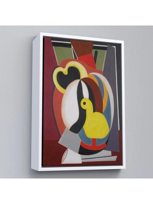 Uslucan Alışveriş Ahşap Çerçeveli Auguste Herbin - Soyut Sanat Kompozisyon TABLOSU-8102