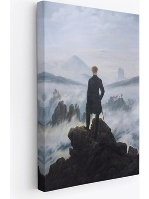 Uslucan Alışveriş Caspar David Friedrich'in Sis Denizinin Üstündeki Gezgin Isimli Eseri Kanvas TABLO-5121