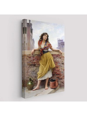 Uslucan Alışveriş The Watercarrier Eugene De Blaas Su Taşıyan Kız TABLOSU-6435