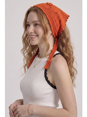 Neden Tekstil Kadın File Örgü Dantel Görünümlü Çok Amaçlı Bandana Yazlık Plaj Uyumlu Delikli Triko Saç Bandanası Ve Bel Aksesuarı